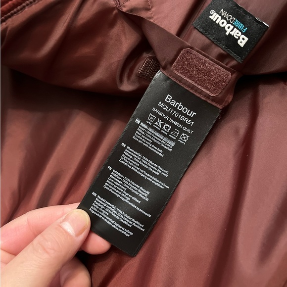 NWT - Barbour Water Repellent Thick Tarben Quilted Unisex Jacket - Men M/Women L - Picture 11 of 12